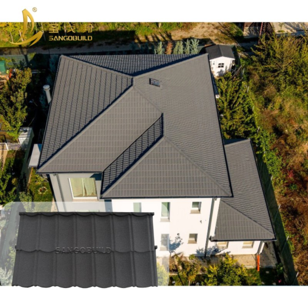 Factory Sale Roofing Rustproof Building Material Colored Stone Coated Metal Roof Tile
