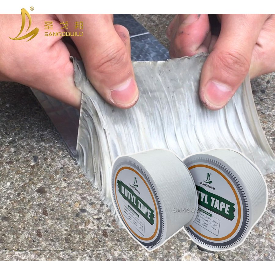 Factory-Wholesale Aluminum Waterproof Membrane Nonwoven Double-Sided Self Adhesive Rubber Butyl Tape Factory-Wholesale Aluminum Waterproof Membrane Nonwoven Double-Sided Self Adhesive Rubber Butyl Tape
