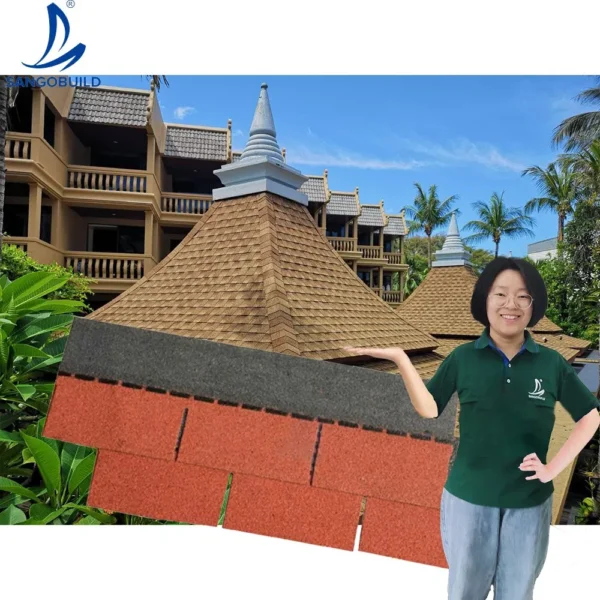 Fiber Glass 3-Tab Single Layer Building Material Roofing Tile Asphalt Shingle