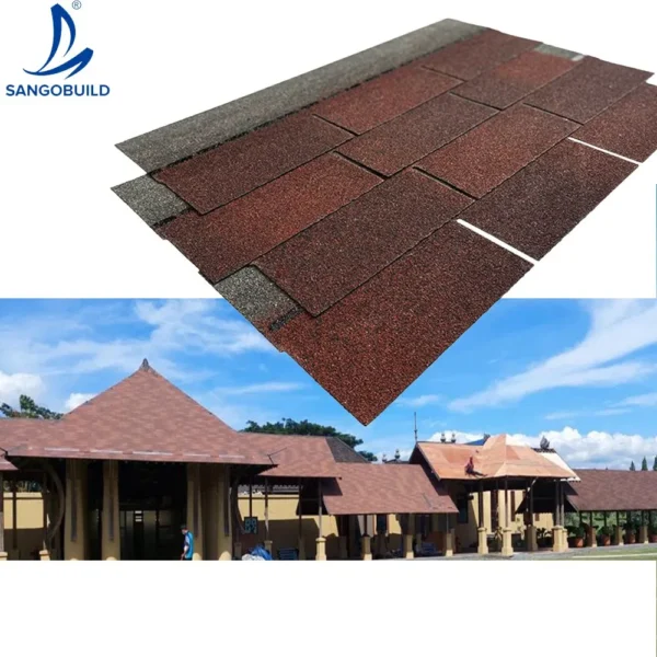 Fiberglass Roofing Materials Fish Scale Asphalt Shingle Roof Tile for Wooden Houses