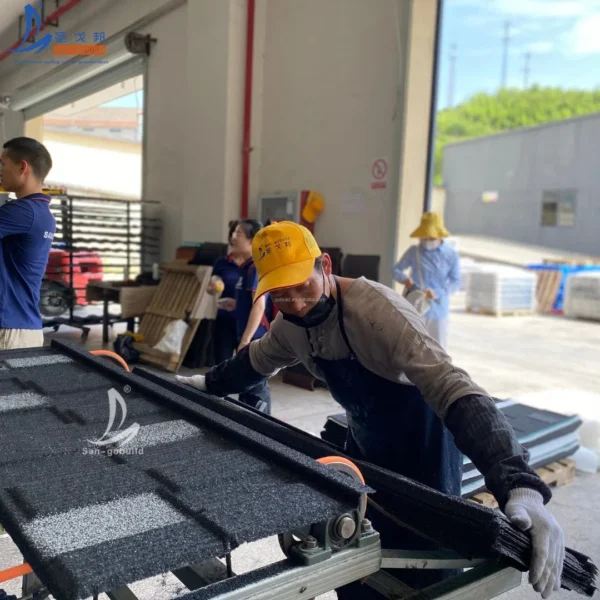 Fire Resistant Sheet Roof Metal Easy Installing Belizestone Coated Roof House Roof Tiles