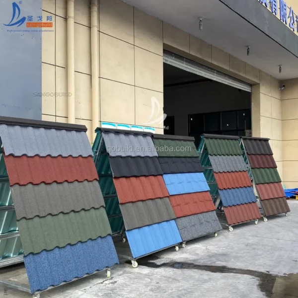 Fire Resistant Sheet Roof Metal Easy Installing Belizestone Coated Roof House Roof Tiles