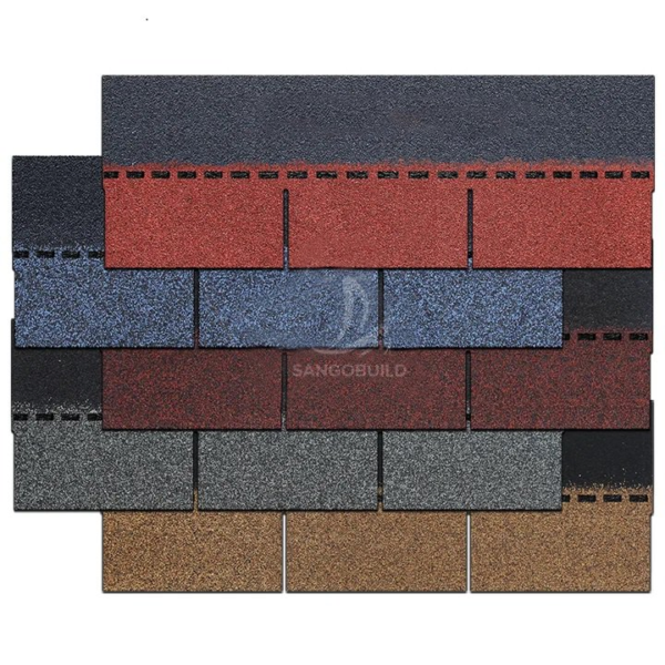 Fireproof Wooden Roof 3-Tab Bitumen Asphalt Shingle Roofing Tiles