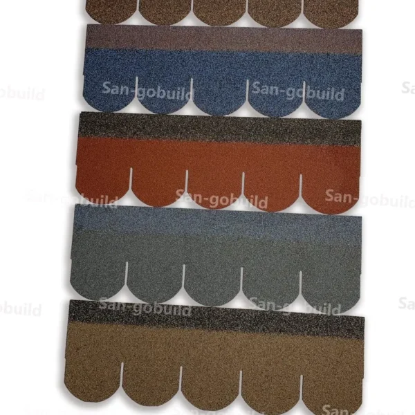 Fish Scale Asphalt Shingle Roofings Color Stone Coated Fiberglass Roof Sheets Vietnam Price