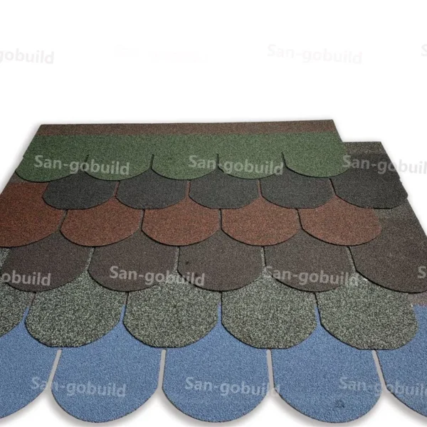 Fish Scale Asphalt Shingle Roofings Color Stone Coated Fiberglass Roof Sheets Vietnam Price