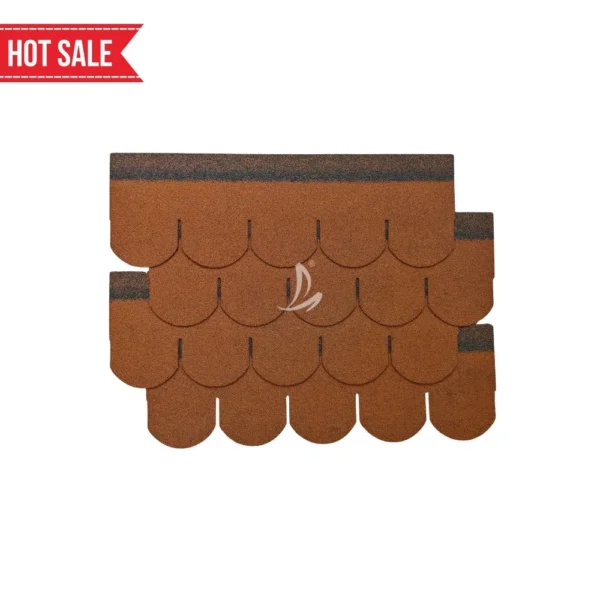 Fish-Scale Fiberglass Asphalt Shingles Heat Resistant Bitumen Roofing Shingle for Apartment