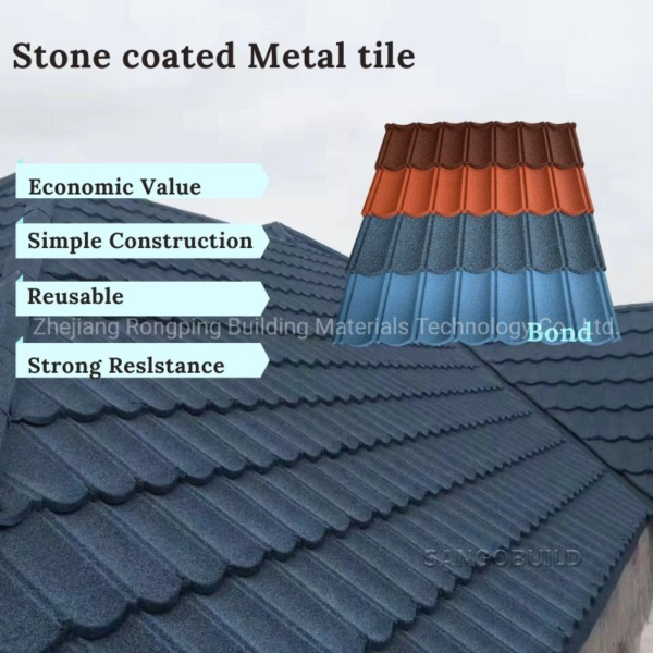 Galvanized Steel Sheet Stone Coated Roof Tile