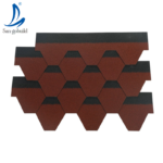 Ghana Bitumen Roof Tile Desert Tan/Blue/Red/Coffee Brown Color Hexagonal Roofing Shingles
