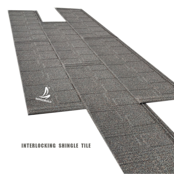 Glazed Interlocking Roof Tiles Building Material Stone Coated Metal Roofing Tile