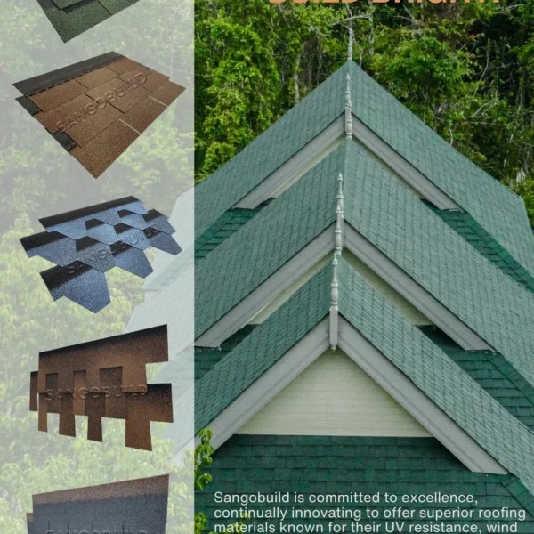 Good Heat Resistance Architectural Black Color Roofing Shingles Fiberglass Asphalt Shingles
