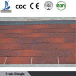 Good Quality Asphalt Roofing Shingles Red 3-Tab Asphalt Shingles
