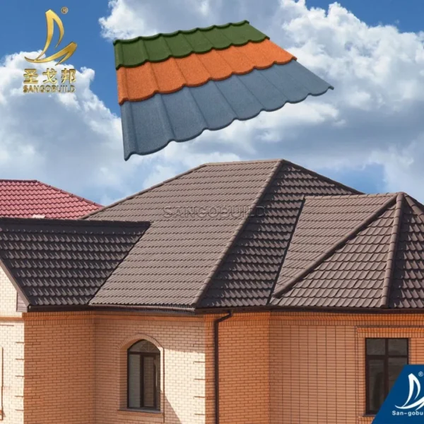 Good Quality Construction Roofing Material Colorful Stone Coated Metal Steel Roof Tiles Aluminium Roofing Sheet