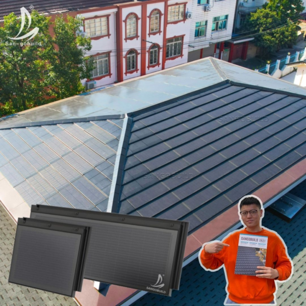 Green Energy Solar Panels for Architecture Wholesale Price Sun Power Solar Shingles Roof Tiles