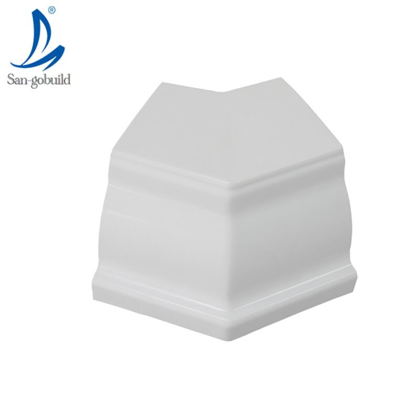 Half Round Clear PVC Rainwater Roof System Downspout Resin Gutter Fittings Brown Vinyl Gutters