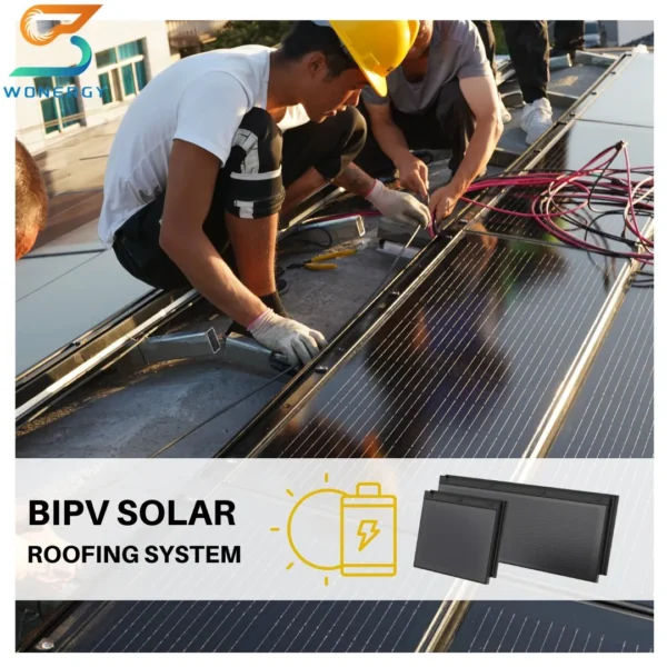High Power Generation Appliance Tessla Solar Roof Renewable Energy Solar Shingle Roof Tiles Photovoltaic for Car Charging
