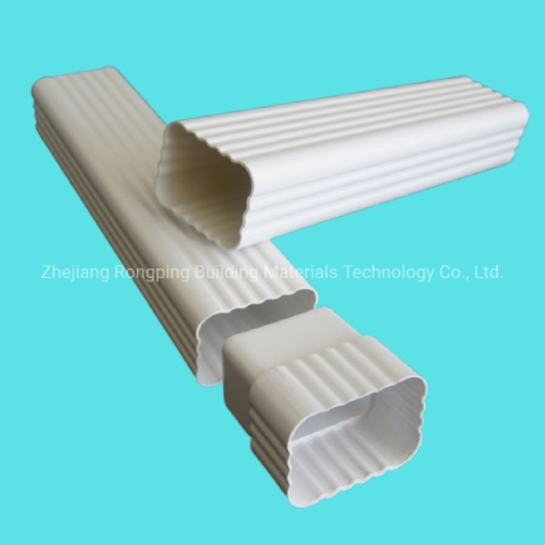 High Quality 5.2 Inch White Black Brown Color PVC Downspout Gutters