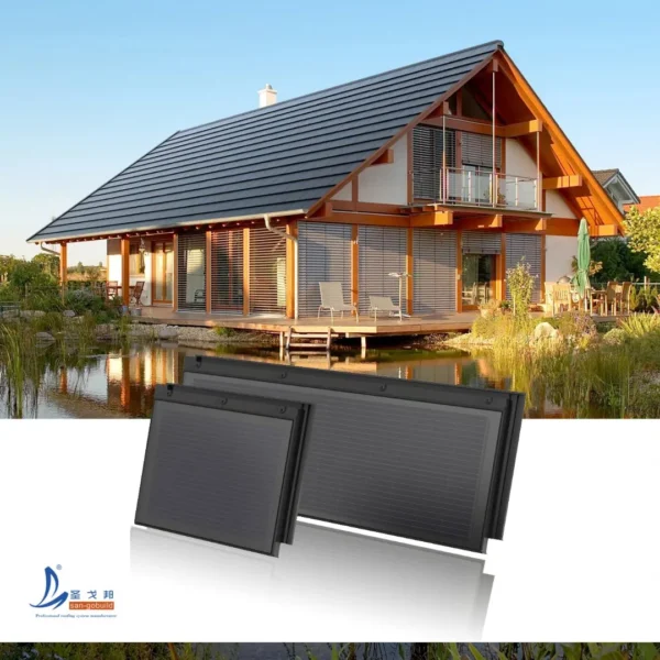 High Quality CE Europe Standard 60W 90W Photovoltaic System Residential Roof Plan Solar Tiles
