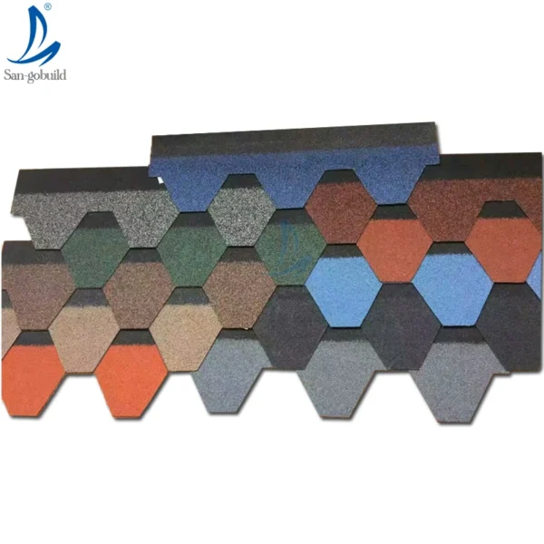 High Quality Harbor Blue Roofing Shingles 3 Tab Bitumen Shingle Roof Tile