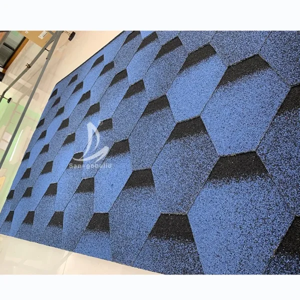 High Quality Harbor Blue Roofing Shingles 3 Tab Bitumen Shingle Roof Tile
