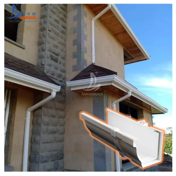 High-Quality PVC Construction Material Plastic Roofing Rain Gutter to Southeast Asian Market