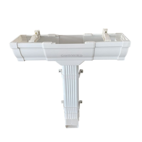 High Quality White Black Brown Color 7inch 5.2inch PVC Rain Gutter for Malaysia Philippines Singapore