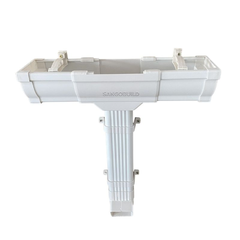 High Quality White Black Brown Color 7inch 5.2inch PVC Rain Gutter for Malaysia Philippines Singapore High Quality White Black Brown Color 7inch 5.2inch PVC Rain Gutter for Malaysia Philippines Singapore