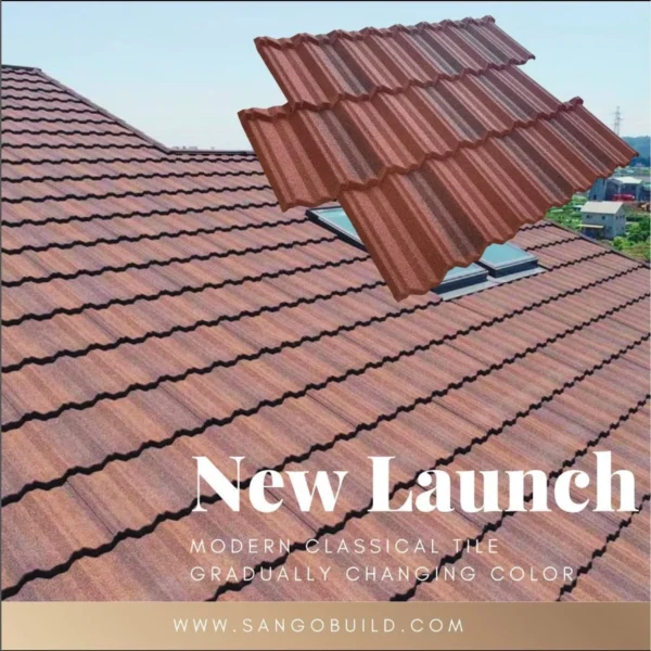 High Range Corrugated Metal Classical Stone Coated Steel Roof Tile in Aluzinc Roof Materials