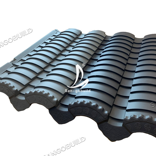 High-Strength Antique Traditional Chinese Style Roof Tiles Whoesale Price Old Clay Temple Gazebo Decorative Roof Tile