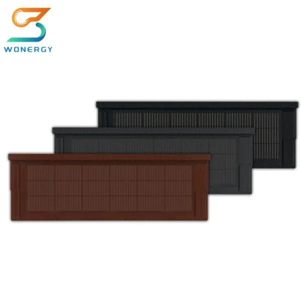 Home Energy System Best Efficient 80W Monocrystal Stone Coated Solar Roof Tiles