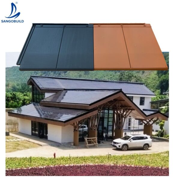 [Hot Item] BMC Materials Black Color Waterproof Slate Roof Tiles with Solar Tile