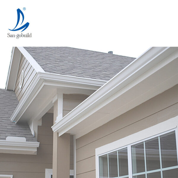 [Hot Item] China Metal Roof Rain Drain Half Pipe Profiles K Style Roof Gutters Metal Roof Aluminum White Metal Guttering