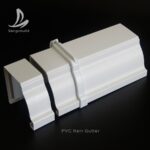 [Hot Item] Rain Water Collector Gutter and Fittings PVC Plastic Gazebos Rain Gutters Water Collector Brown PVC Vinyl Gutters