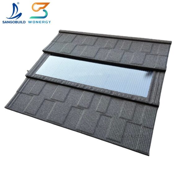 [Hot Item] Sangobuild BIPV Solar Panels 80 Watts Factpry Price 1W off Grid Solar Power System Metal Solar Roof Tiles
