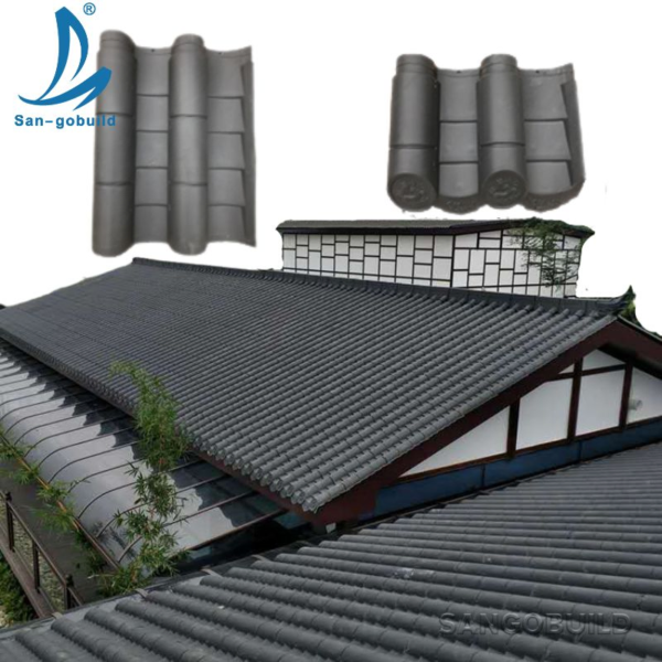 Hot Sale Ancient Chinese Roof Tile for Old Building Used High Quality Synthetic Chinese Style Antique Roof Tiles Japanese Style Clay Roof Tiles