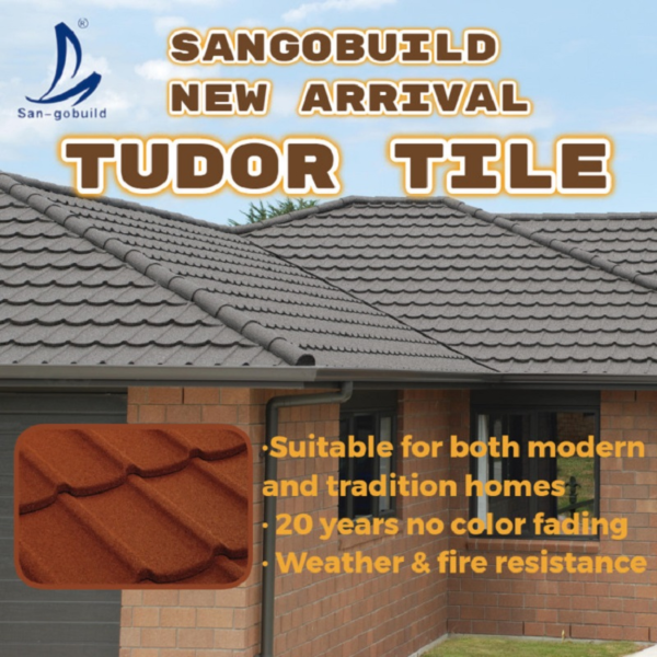 House Building Materials Wholesale Metal Roofing Sheets Prices in Thailand Factory Supply Tudor Stone Coated Steel Roofing Tile