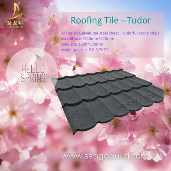 House Building Materials Wholesale Metal Roofing Sheets Prices in Thailand Factory Supply Tudor Stone Coated Steel Roofing Tile