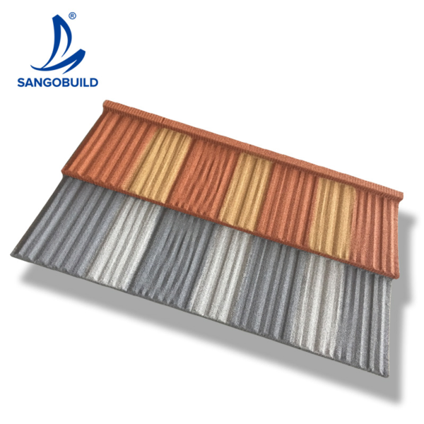 Improved Thermal Insulation Aluminum Zinc Steel Stone Coated Shingles Roof for Indonesia