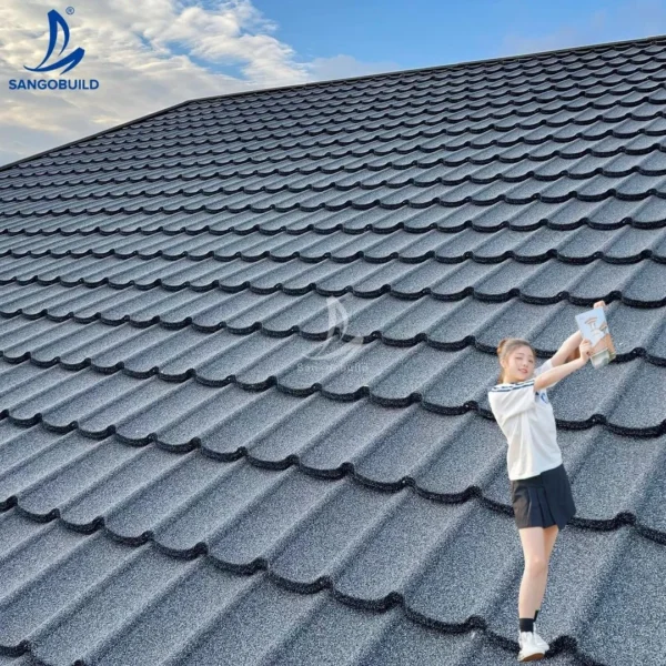 India 0.45mm GSM150 Colorful Steel Roofing Sheets Material Classic Metal Stone Coated Roofing/Roof Tile