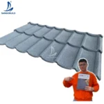India 0.45mm GSM150 Colorful Steel Roofing Sheets Material Classic Metal Stone Coated Roofing/Roof Tile