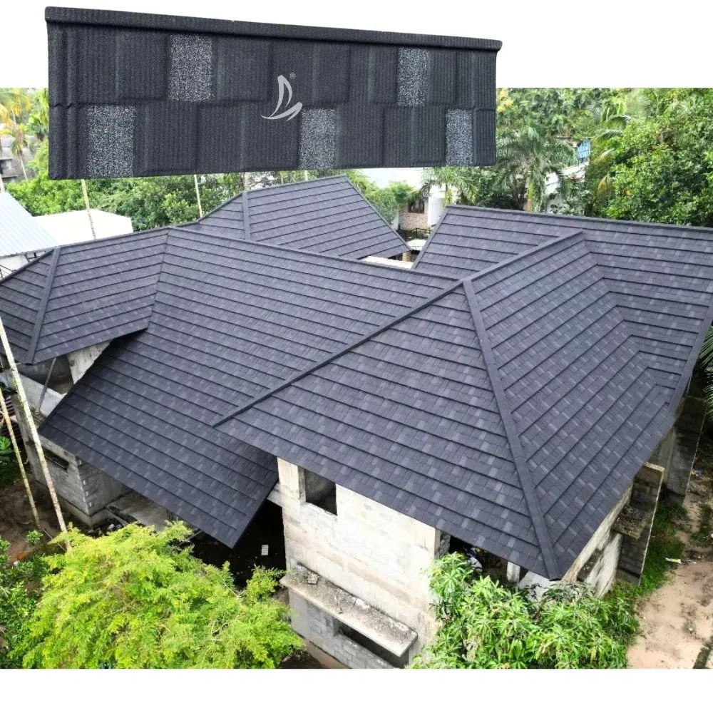 India Hot-Sale Design Metal Roofing Aluminum Roofing Material Corrugated Roofing Sheet Classic Shingle Stone Coated Metal Roof Tile India Hot-Sale Design Metal Roofing Aluminum Roofing Material Corrugated Roofing Sheet Classic Shingle Stone Coated Metal Roof Tile