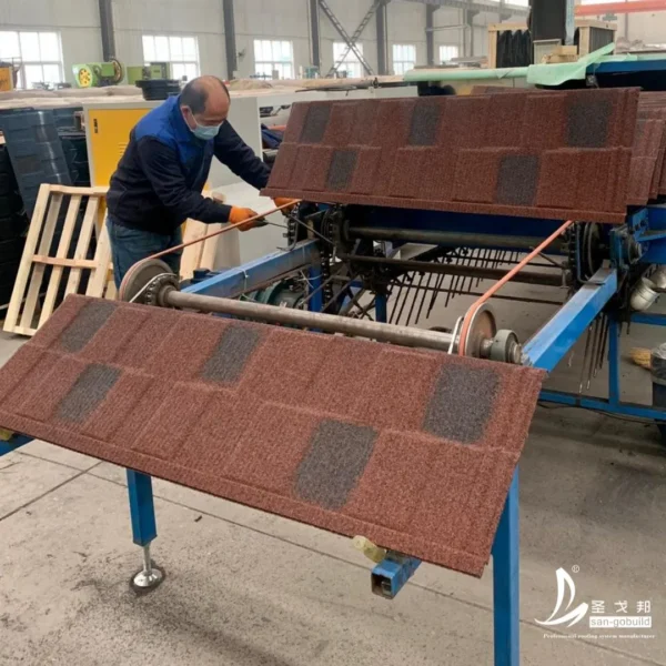 India Stone Coated Steel Roof Tile Aluminium Panels Building Black and Grey Spots Roofing Sheet