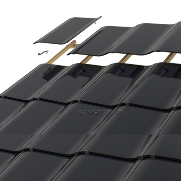 Innovative Corrugated Solar Roof Shingles Flexible Solar Panel for Modern Building Roof