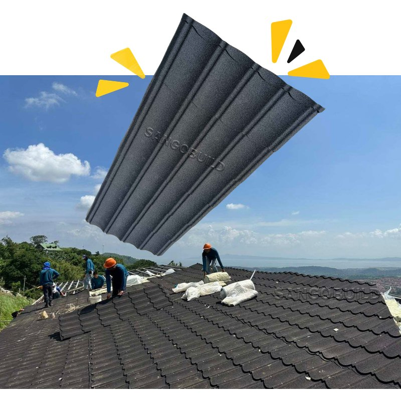 Innovative Design Long Span Stone Coated Metal Roof Tile for Commicial Buildings Innovative Design Long Span Stone Coated Metal Roof Tile for Commicial Buildings