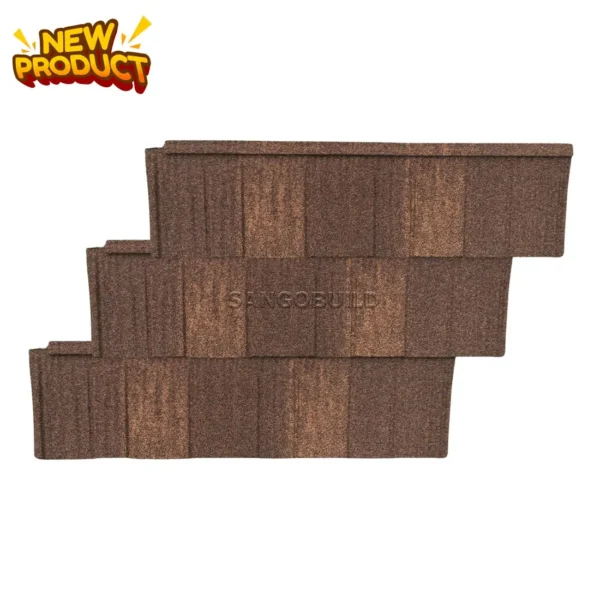 Innovative New Design Shanke-PRO Interlock Alu-Zink Stone Coated Metal Roof Shingles