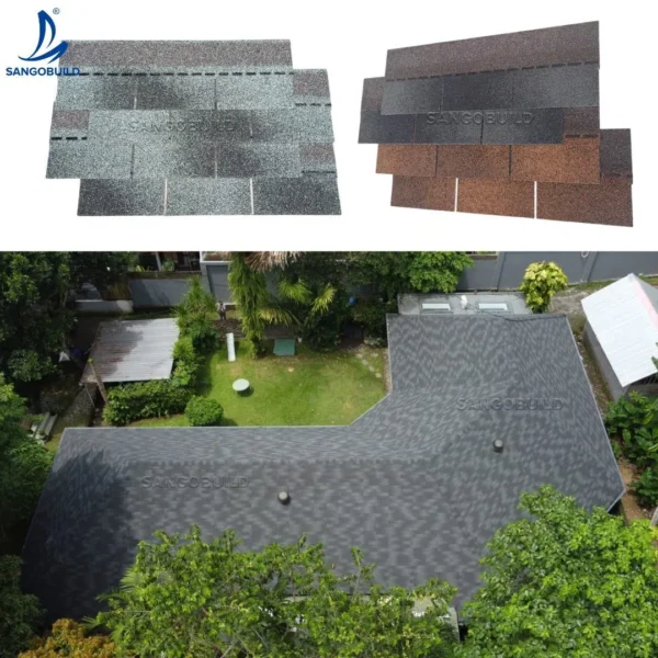 Jamaican Black Stone Shingle Price/Chinese Asphalt Roof Tiles/Mexico Asphalt Roofing Shingles