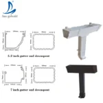 K-Style 5.2'' Plastic PVC Square Tube Fittings/PVC Pipe/Rainwater Gutters/Malaysia Gutter Price for Rainwater