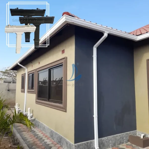 K-Style Durable Roof Drainage System High Toughness Gutter Downspout Drop Outlet Accessories Decorative House Building Materials