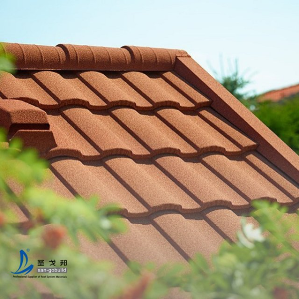 Kenya Lightweight Roofing Sheet Africa Cheaper Black Stone Coated Metal Roof Tile