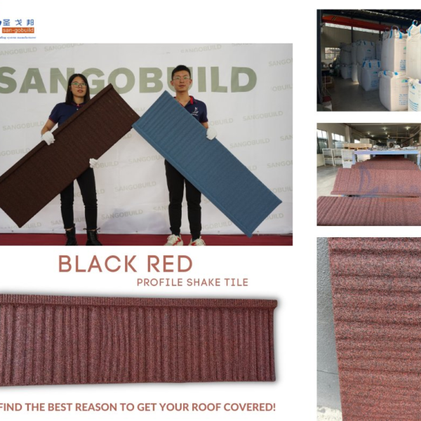 Kenya Sun Stone Coated Metal Roofing Shingles Shake Design Stone Coated Aluminium Roofing Tiles