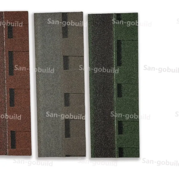 Laminated Asphalt Shingle Roofing Color Stone Chips Coating Fiberglass Roof Tiles China Supplier